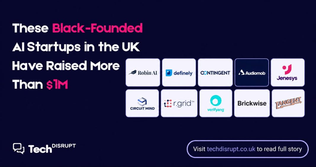 Black-founded AI startups in the UK that have raised more than $1 million